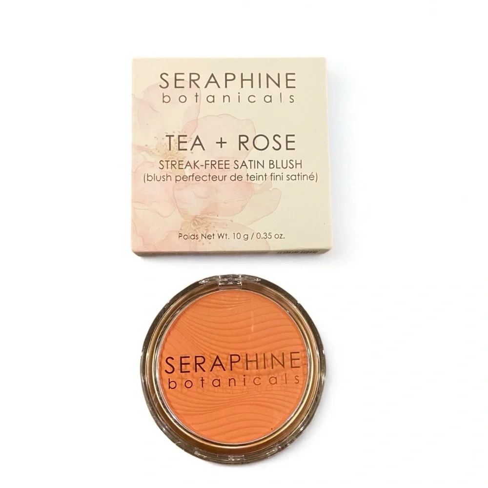 seraphine Botanicals Tea+Rose-Streak-Free Satin Blush in Fresh Apricot 10g